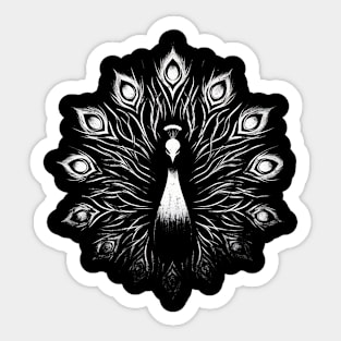 Beautiful Gothic Peacock Sticker